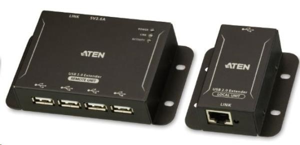 ATEN 4-portový USB 2.0 extender cez Cat5/Cat5e/Cat6 do 50 m