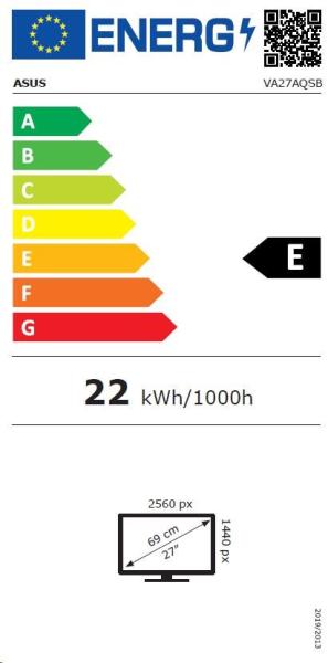 ASUS LCD 27" VA27AQSB 2560x1440 IPS 350cd 1ms 75Hz HDMI DisplayPort a USB hub pivot - HDMI+USB 2.0 kábel0
