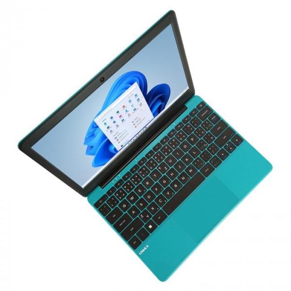UMAX NTB VisionBook 12WRx Turquoise - 11, 6" IPS HD 1366x768, Celeron N4020@1, 1 GHz, 4GB, 128GBeMMC, Intel UHD, W11P, modro-ze4