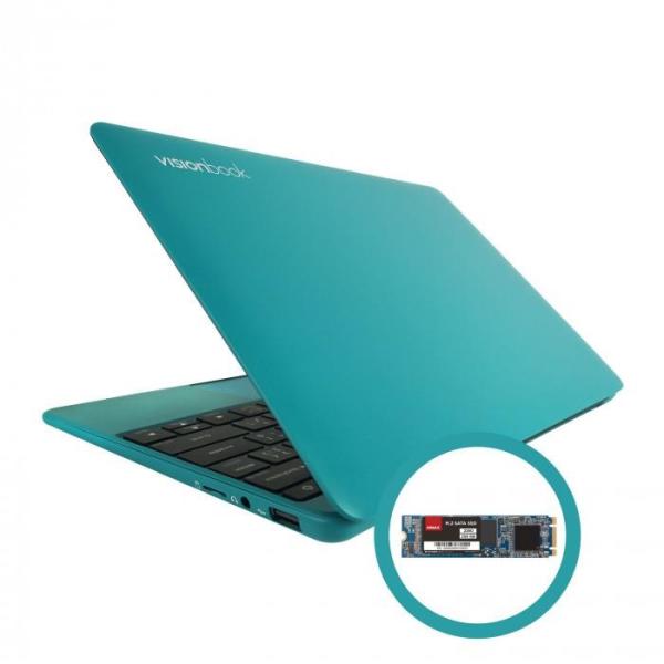 UMAX NTB VisionBook 12WRx Turquoise - 11, 6" IPS HD 1366x768, Celeron N4020@1, 1 GHz, 4GB, 128GBeMMC, Intel UHD, W11P, modro-ze2
