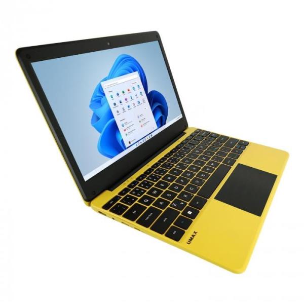 UMAX NTB VisionBook 12WRx Yellow - 11, 6" IPS HD 1366x768, Celeron N4020@1, 1 GHz, 4GB, 128GBeMMC, Intel UHD, W11P, Yellow2