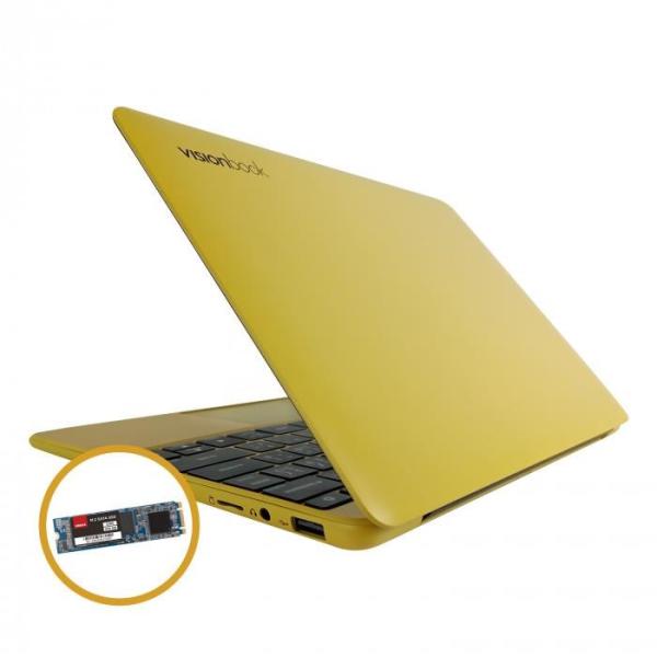 UMAX NTB VisionBook 12WRx Yellow - 11, 6" IPS HD 1366x768, Celeron N4020@1, 1 GHz, 4GB, 128GBeMMC, Intel UHD, W11P, Yellow5