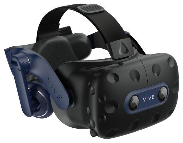 HTC Vive Pro 2 HMD brýle pro virtuální realitu,  2x 2448x2448px 5K rozlišení,  120Hz,  FOV 120°,  černá/ modrá