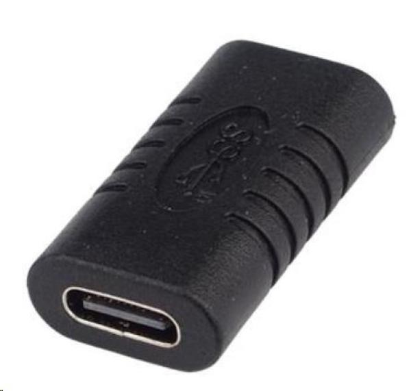 Adaptér PremiumCord USB-C konektor samec - micro USB 2.0/ žena,  biela