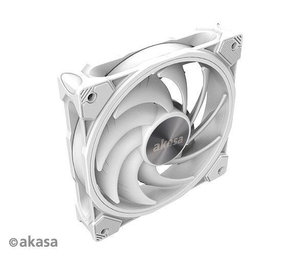 AKASA ventilátor SOHO AR, 12cm ARGB PWM ventilátor, 120x120x25mm, biely0