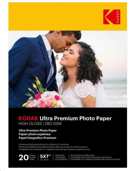KODAK Ultra Premium Photo RC Gloss (280g/ m2) 13x18cm 20 listů