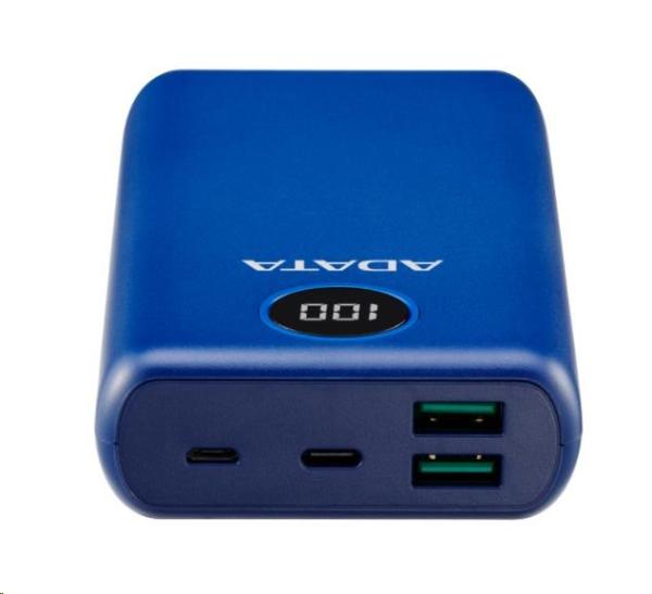 ADATA PowerBank P20000QCD - externá batéria pre mobilný telefón/tablet 20000mAh, 2,1A, modrá (74Wh)2