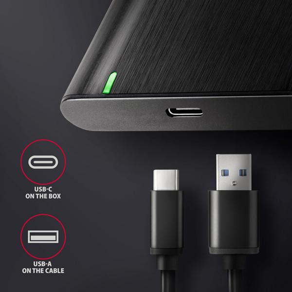 AXAGON EE25-A6C,  USB-C 3.2 Gen 1 - SATA 6G 2.5" kovový box RAW,  bez skrutiek1