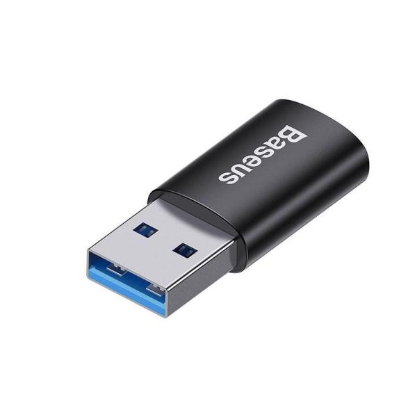 Baseus Ingenuity mini OTG adaptér USB-A 3,1A samec na USB-C samica, čierny3