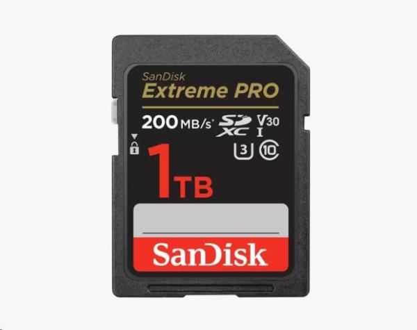 Karta SanDisk SDXC 1TB Extreme PRO (200 MB/s triedy 10, UHS-I U3 V30)