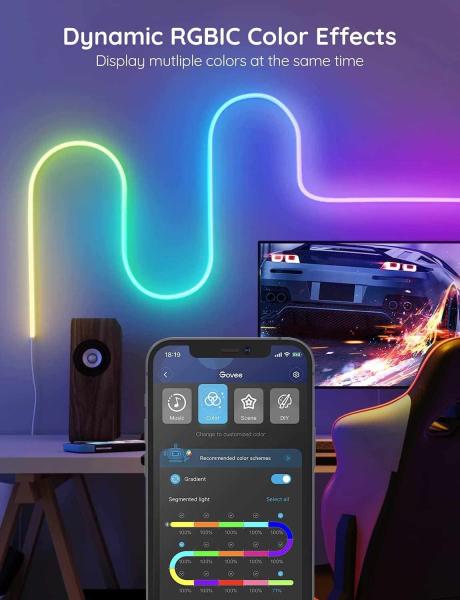 Govee Neon SMART ohebný LED pásek - RGBIC - 3m3