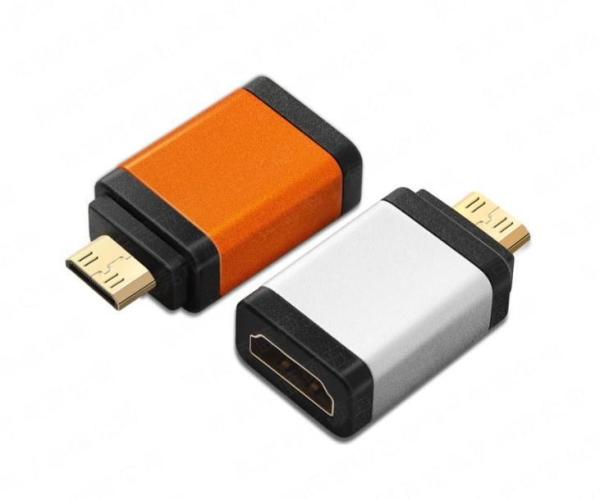Adaptér PremiumCord HDMI A - mini HDMI C (F/ M),  oranžový