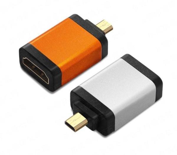 Adaptér PremiumCord HDMI A - micro HDMI D (F/ M),  oranžový