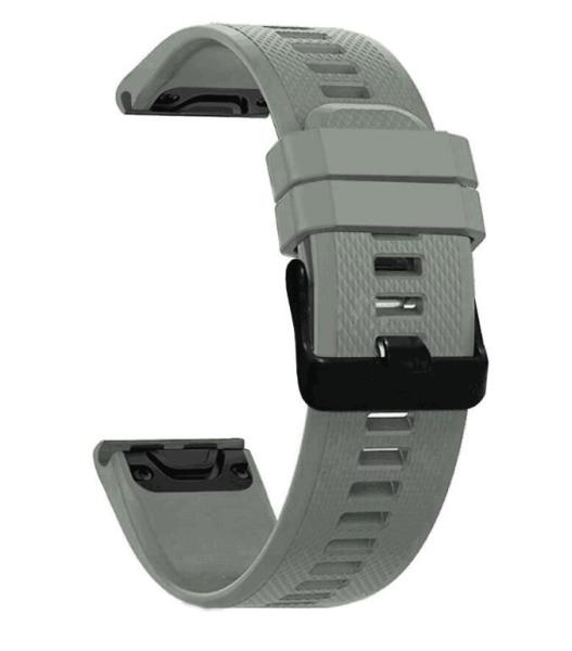 RhinoTech řemínek pro Garmin QuickFit sportovní silikonový 26mm šedý1