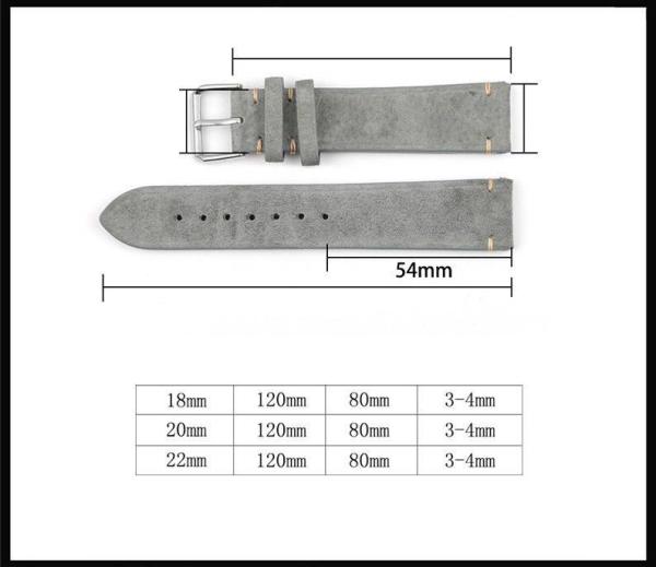 RhinoTech univerzální řemínek Genuine Suede Leather Quick Release 18mm hnědý4