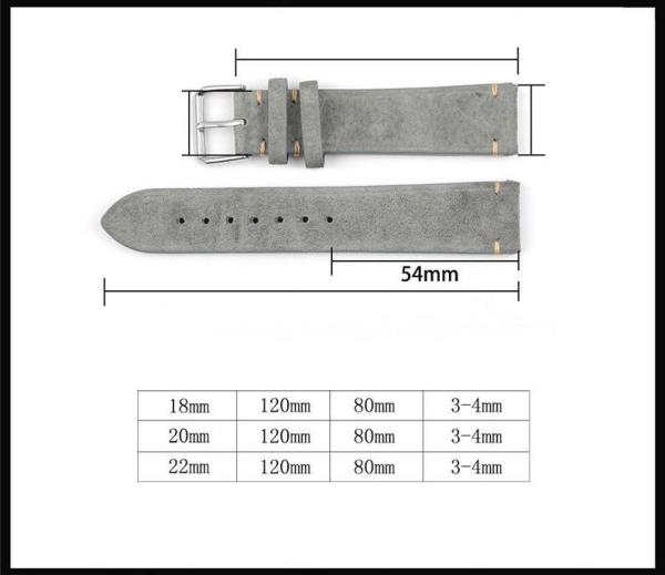 RhinoTech univerzální řemínek Genuine Suede Leather Quick Release 20mm hnědý2