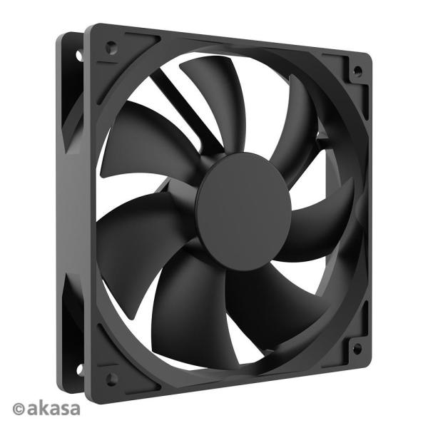Ventilátor AKASA Smart Black, 12cm ventilátor, HD ložisko2