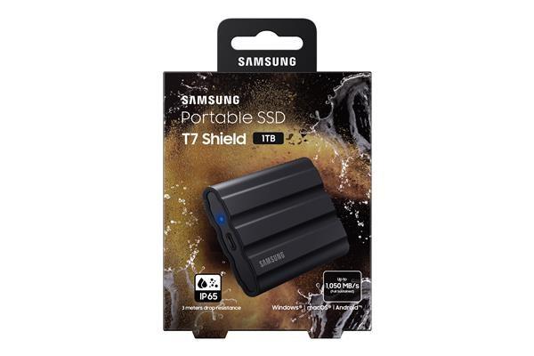 Externý SSD disk Samsung T7 Shield - 1 TB - vodotesný,  prachotesný,  odolný voči pádu z 3 m,  USB3.2 Gen2,  stupeň krytia 3