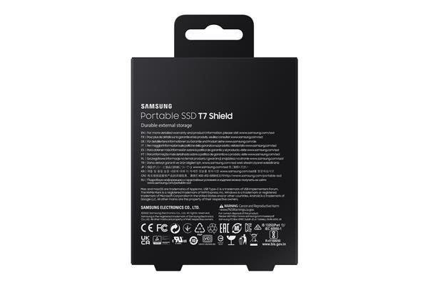 Externý SSD disk Samsung T7 Shield - 1 TB - vodotesný,  prachotesný,  odolný voči pádu z 3 m,  USB3.2 Gen2,  stupeň krytia 4