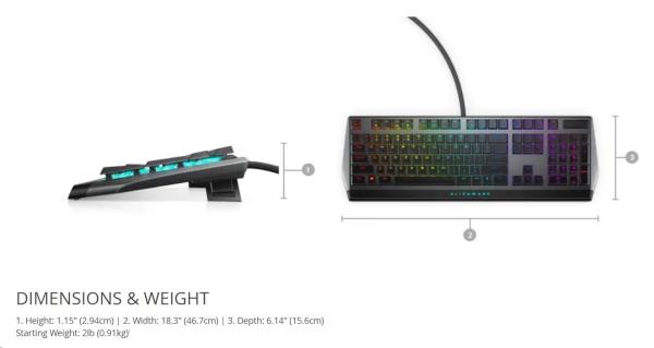 DELL Alienware  510K Low-profile RGB Mechanical Gaming Keyboard - AW510K (Dark Side of the Moon)4