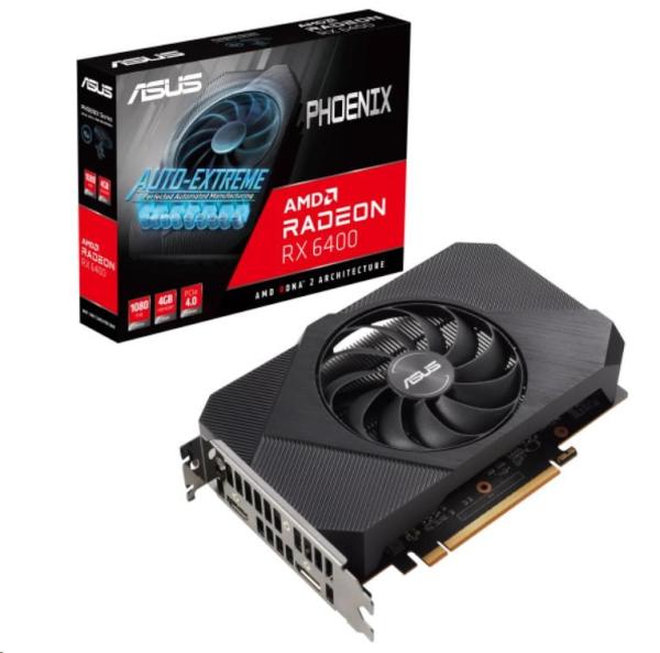 ASUS VGA AMD Radeon Phoenix RX 6400,  RX 6400,  4 GB GDDR6,  1xDP,  1xHDMI