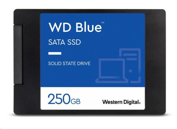 WD BLUE SSD 3D NAND WDS250G3B0A 250GB SA510 SATA/600, (R:555, W:440MB/s), 2.5