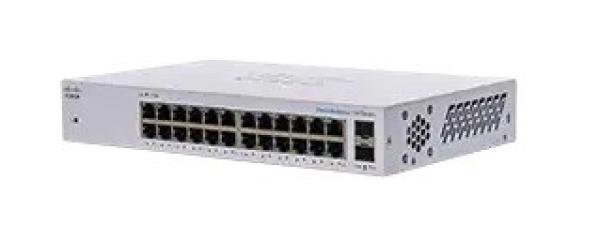 Cisco switch CBS110-24T (24xGbE,  2xGbE/ SFP combo, fanless) - REFRESH