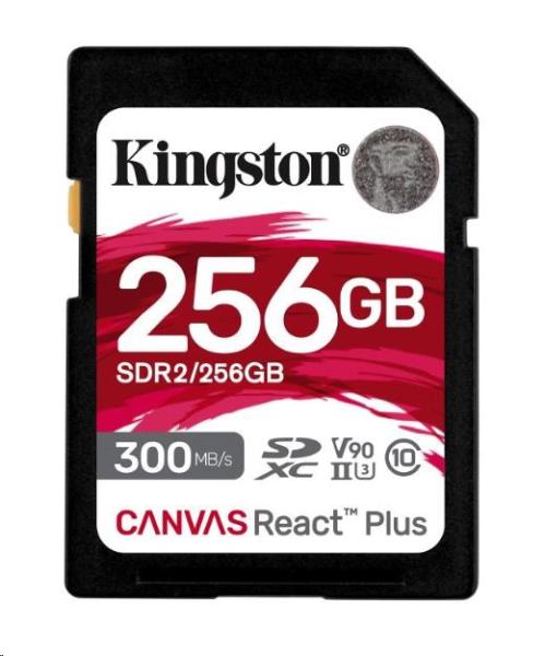 Kingston 256GB Canvas React Plus SDXC UHS-II 300R/ 260W U3 V90 pre Full HD/ 4K/ 8K