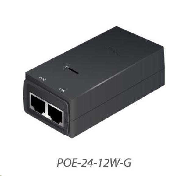 UBNT POE-24-12W-G [Gigabitový PoE adaptér 24V/ 0, 5A (12W),  vrátane. napájací kábel]