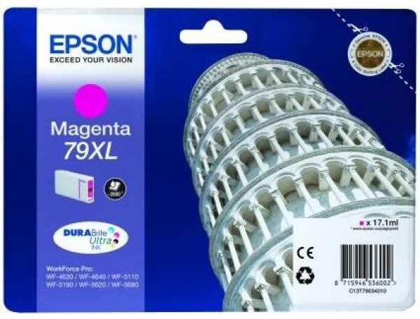 Atramentová kazeta EPSON série WF-5xxx "Pisa" 79 XL purpurová (17,1 ml)