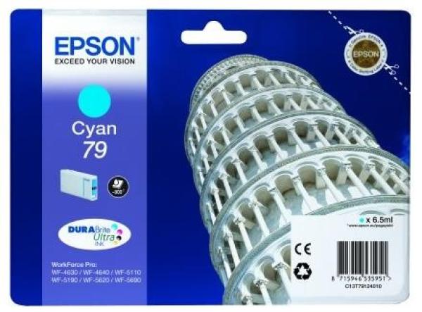 Atramentová kazeta EPSON série WF-5xxx "Pisa" 79 azurová (6, 5 ml)