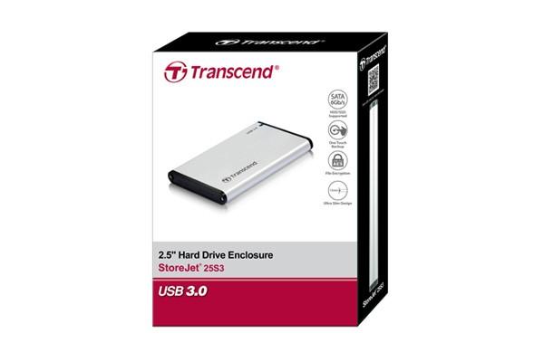 TRANSCEND externý rám HDD StoreJet 2.5 SATA (USB 3.0)1