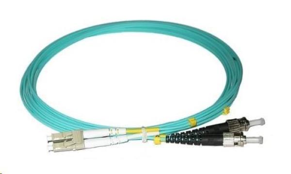 Duplexní patch kabel MM 50/ 125,  OM3,  LC-ST,  LS0H,  2m