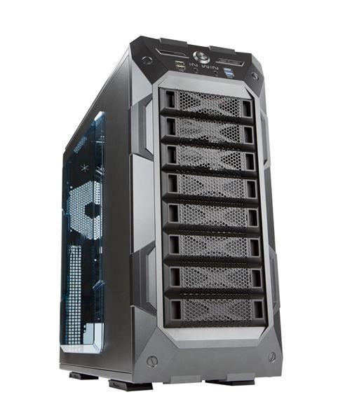 IN WIN case Grone White/ Black,  Midi Tower,  bez zdroja napájania1