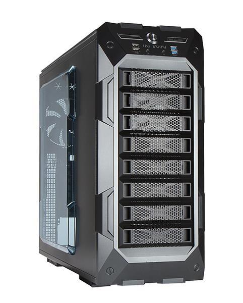 IN WIN case Grone White/ Black,  Midi Tower,  bez zdroja napájania3