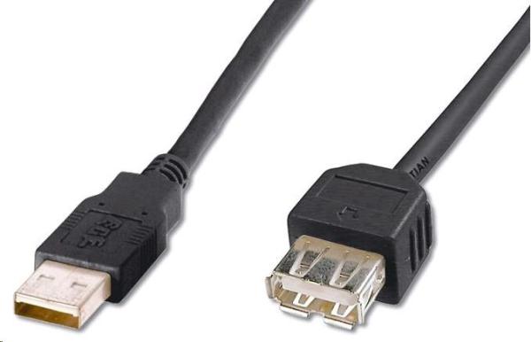 Kábel USB PREMIUMCORD 2.0 A-A 0, 2 m (20 cm) predĺženie (M/ F)