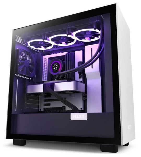 Skriňa NZXT H7 /  ATX /  2x120 mm ventilátor /  USB-C /  2x USB /  sklenená bočnica /  čierna a biela1