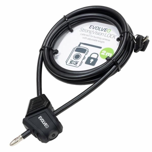 EVOLVEO StrongVision LOCK,  lanový nastavitelný zámek 8mm x 2m1