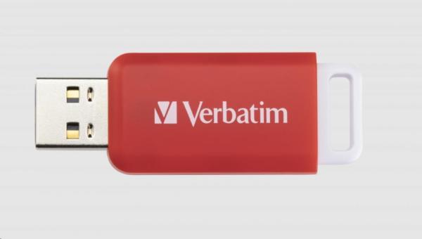 VERBATIM Flash disk 16GB DataBar USB 2.0 Disk,  červený
