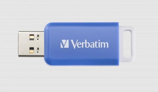 VERBATIM Flash Disk 64GB DataBar USB 2.0 Disk,  modrý