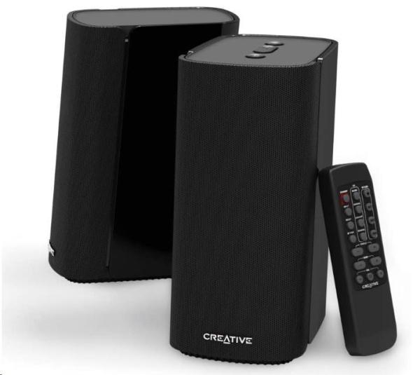 Creative T100 Bluetooth active 2.0 reproduktorov s optickým vstupom,  Hi-Fi ,  DO,  kompaktné,  čierne