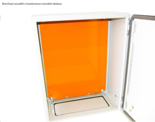 XtendLan 19" univerzální rozvaděč s montážní deskou,  krytí IP66,  šířka 400mm,  hloubka 210mm,  výška 500mm,  šedý1