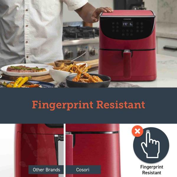 BAZAR - Cosori CP158-AF PREMIUM – horkovzdušná digitální fritéza,  red - Poškozený obal (Komplet)2
