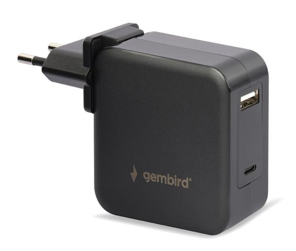 GEMBIRD Univerzálny adaptér NPA-PD60-01 pre notebook,  Type-C PD,  USB,  60 W
