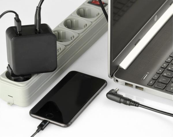 GEMBIRD Univerzálny adaptér NPA-PD60-01 pre notebook,  Type-C PD,  USB,  60 W4