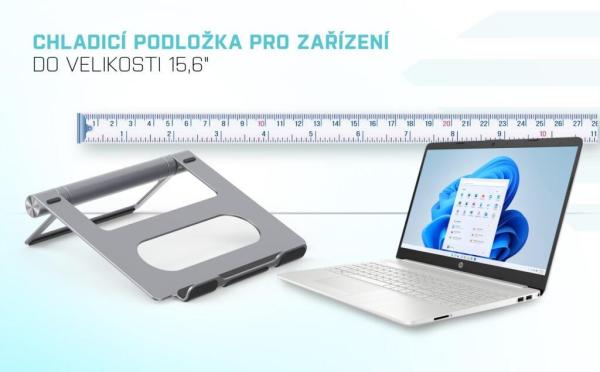 kovová chladiaca podložka iTec (do 15.6") s dokom USB-C (Pow.Del.100W)12