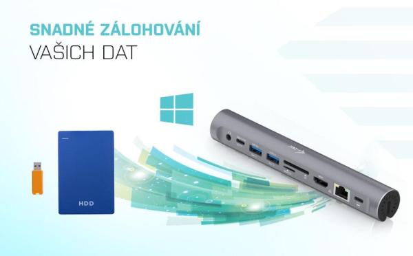 kovová chladiaca podložka iTec (do 15.6") s dokom USB-C (Pow.Del.100W)13