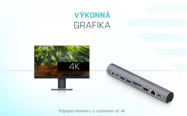 kovová chladiaca podložka iTec (do 15.6") s dokom USB-C (Pow.Del.100W)5