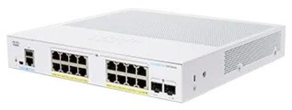 Cisco switch CBS350-16FP-2G-UK (16xGbE, 2xSFP, 16xPoE+, 240W, fanless) - REFRESH