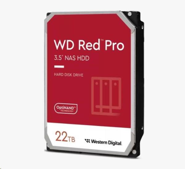 WD RED Pro NAS WD221KFGX 22 TB SATAIII/ 600 512 MB cache,  268 MB/ s,  CMR